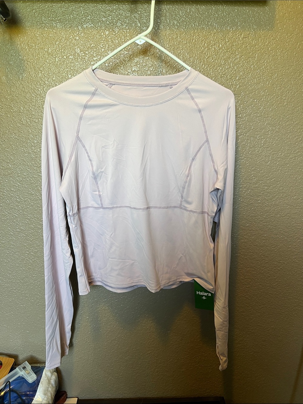 HALARA Long Sleeve Performance Tee in Light Lavender